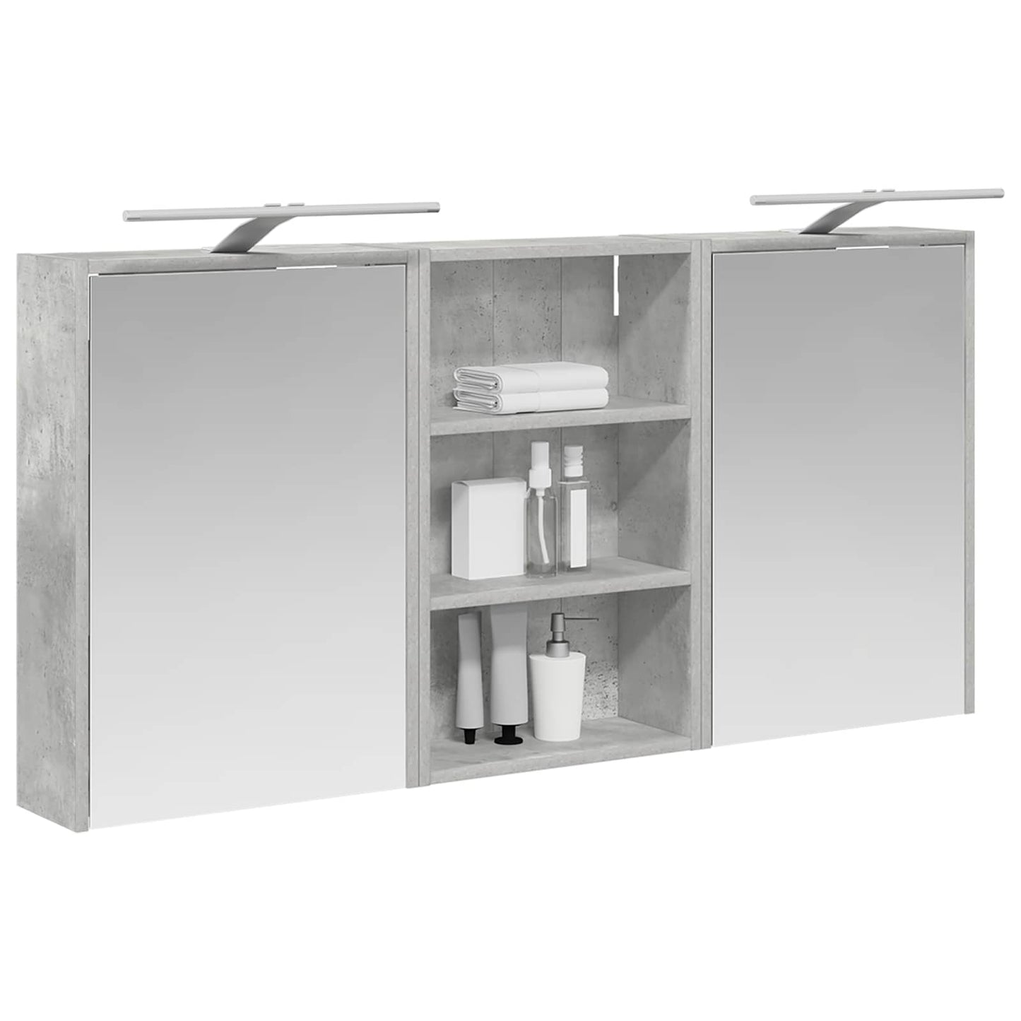 Badkamerkastenset 3 pcs 126 x 16 x 62.5 cm Bewerkt hout