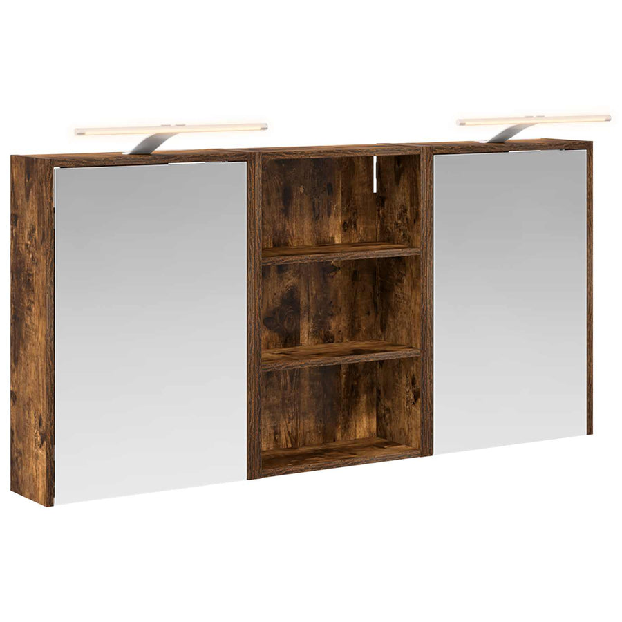 Badkamerkastenset 3 pcs 126 x 16 x 62.5 cm Bewerkt hout