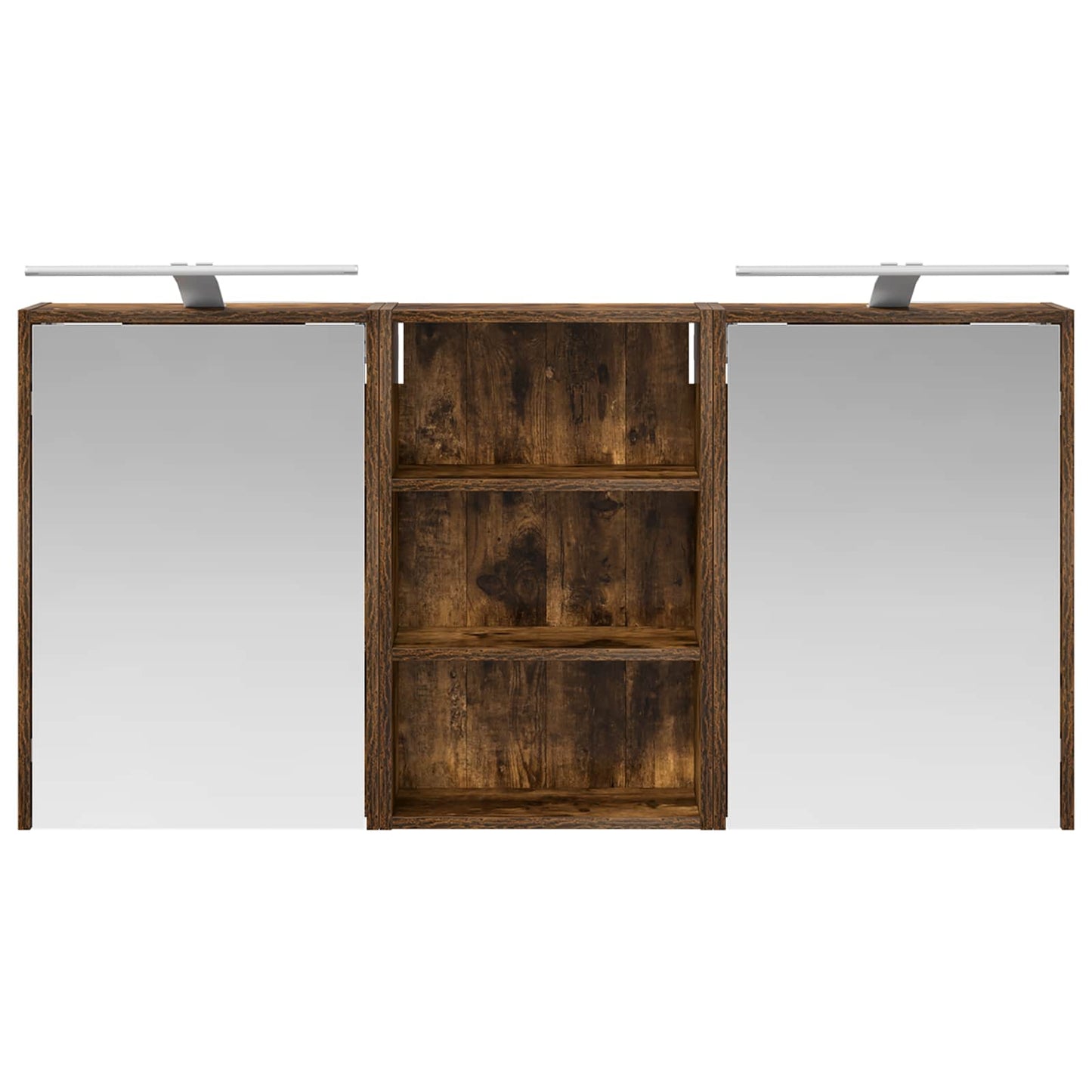 Badkamerkastenset 3 pcs 126 x 16 x 62.5 cm Bewerkt hout