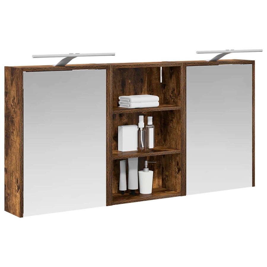 Badkamerkastenset 3 pcs 126 x 16 x 62.5 cm Bewerkt hout