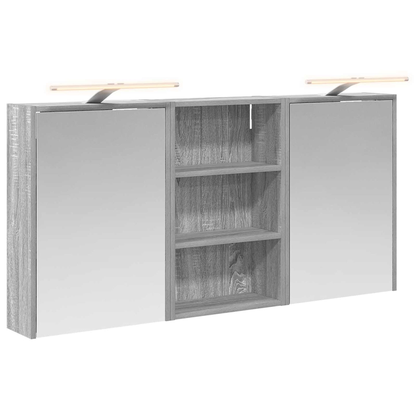Badkamerkastenset 3 pcs 126 x 16 x 62.5 cm Bewerkt hout
