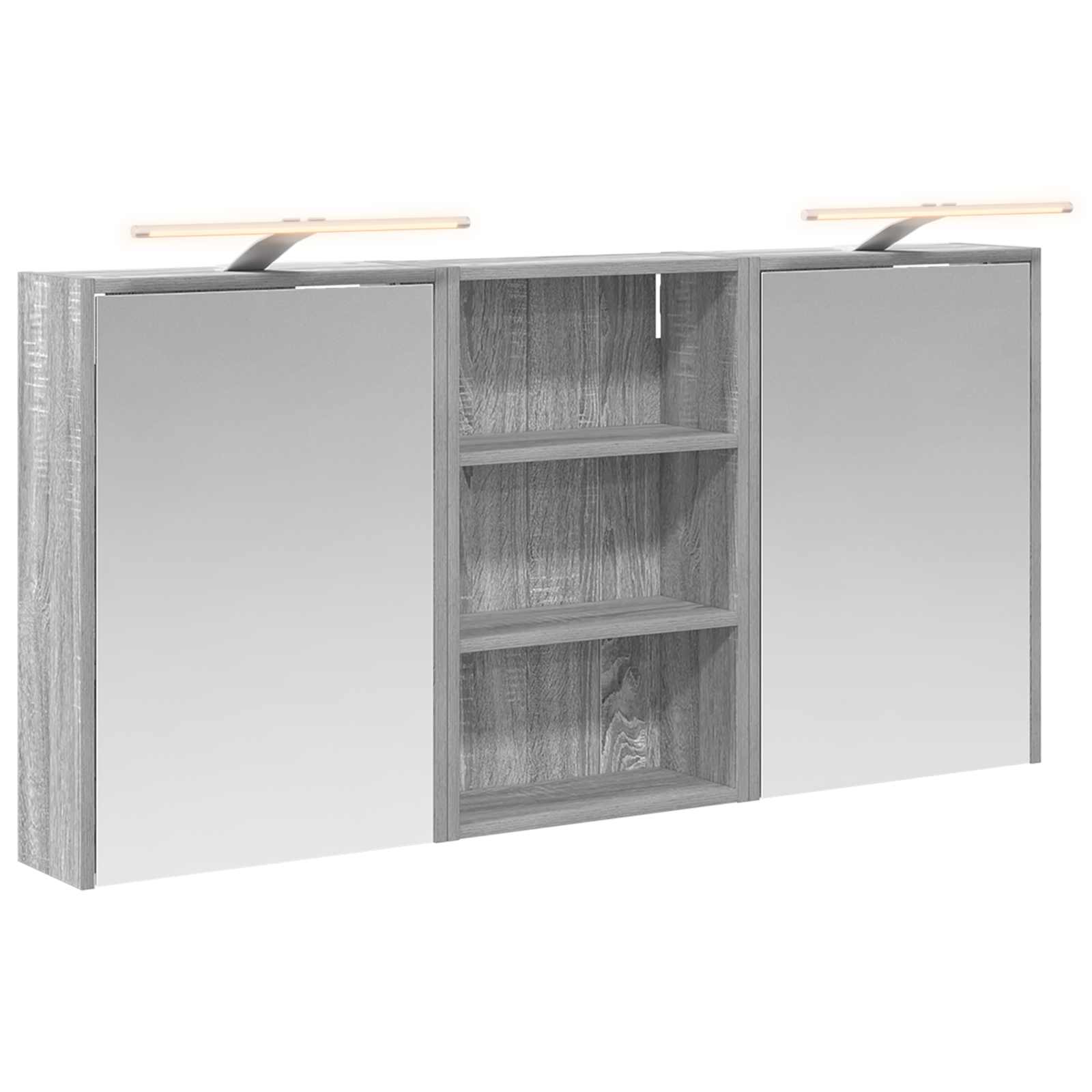 Badkamerkastenset 3 pcs 126 x 16 x 62.5 cm Bewerkt hout