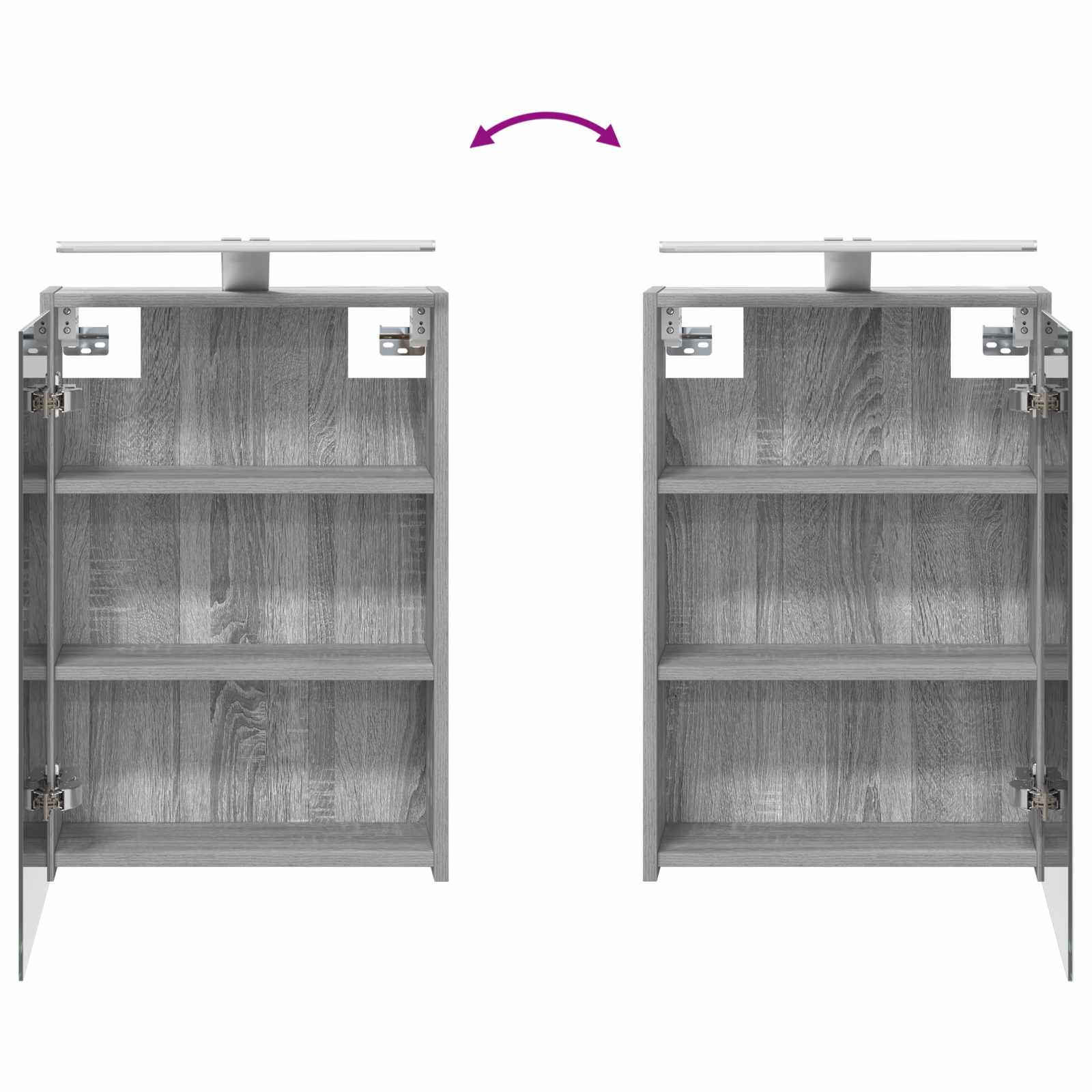 Badkamerkastenset 3 pcs 126 x 16 x 62.5 cm Bewerkt hout