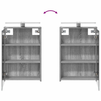Badkamerkastenset 3 pcs 126 x 16 x 62.5 cm Bewerkt hout