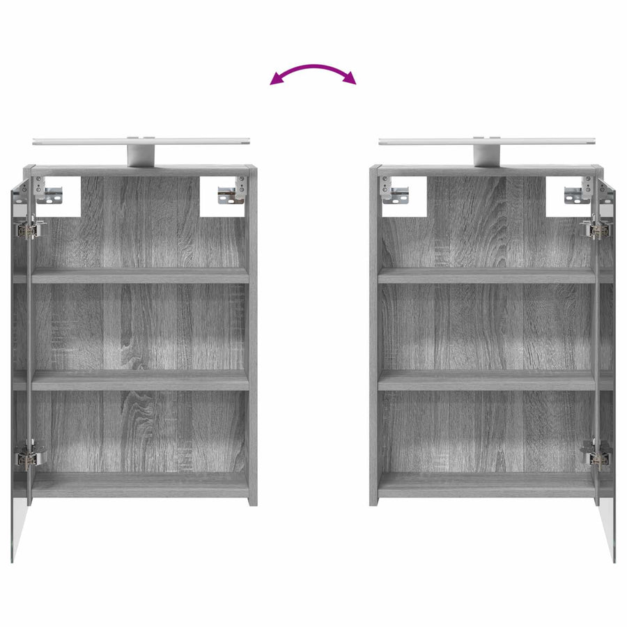 Badkamerkastenset 3 pcs 126 x 16 x 62.5 cm Bewerkt hout