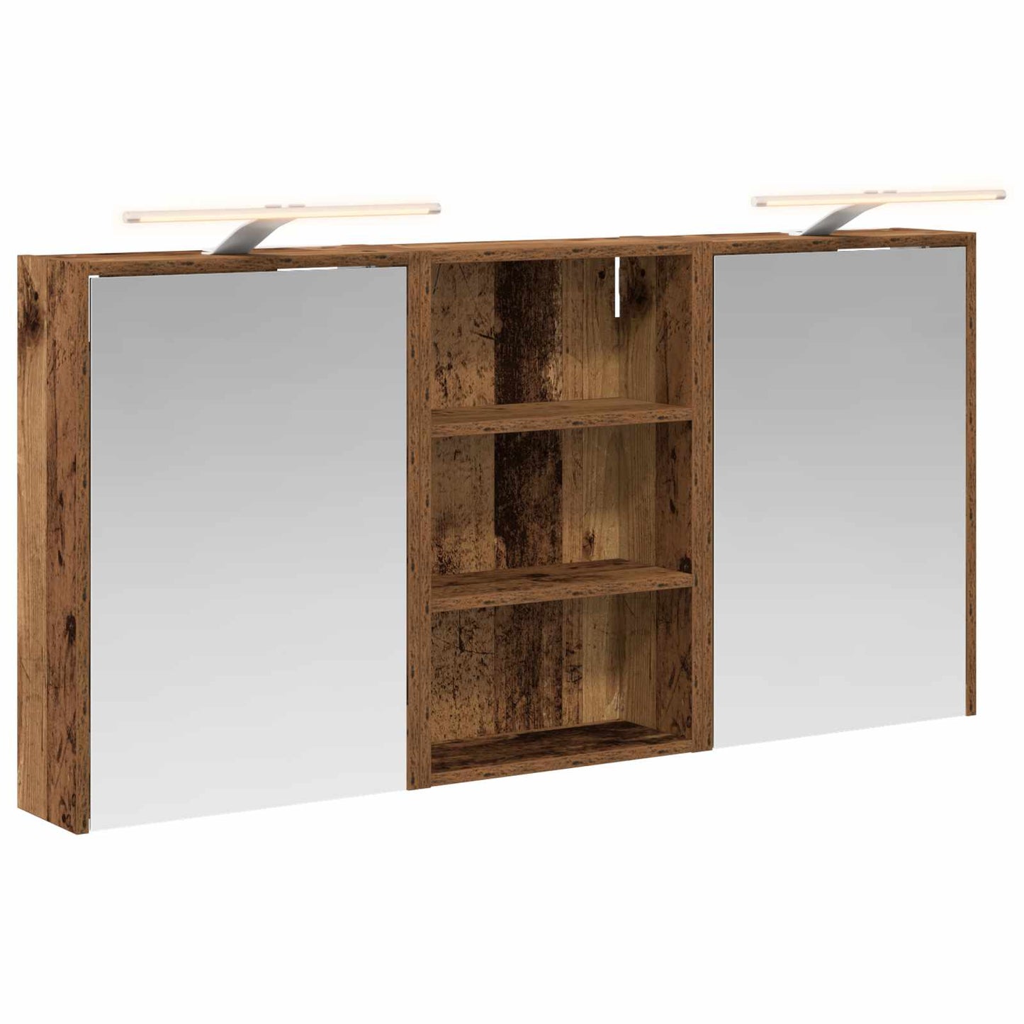 Badkamerkastenset 3 pcs 126 x 16 x 62.5 cm Bewerkt hout