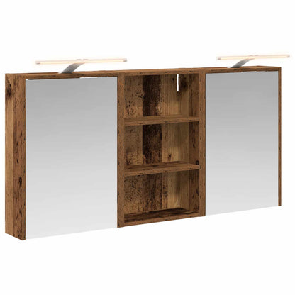 Badkamerkastenset 3 pcs 126 x 16 x 62.5 cm Bewerkt hout