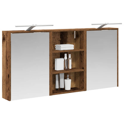 Badkamerkastenset 3 pcs 126 x 16 x 62.5 cm Bewerkt hout