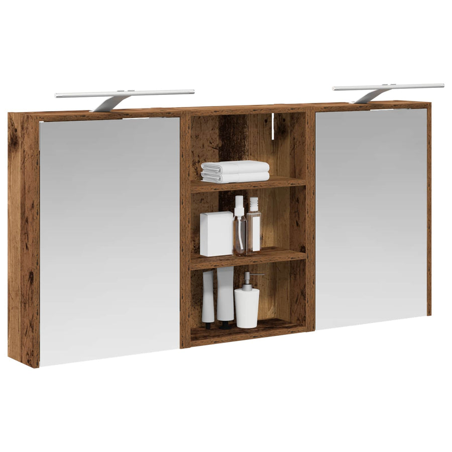 Badkamerkastenset 3 pcs 126 x 16 x 62.5 cm Bewerkt hout
