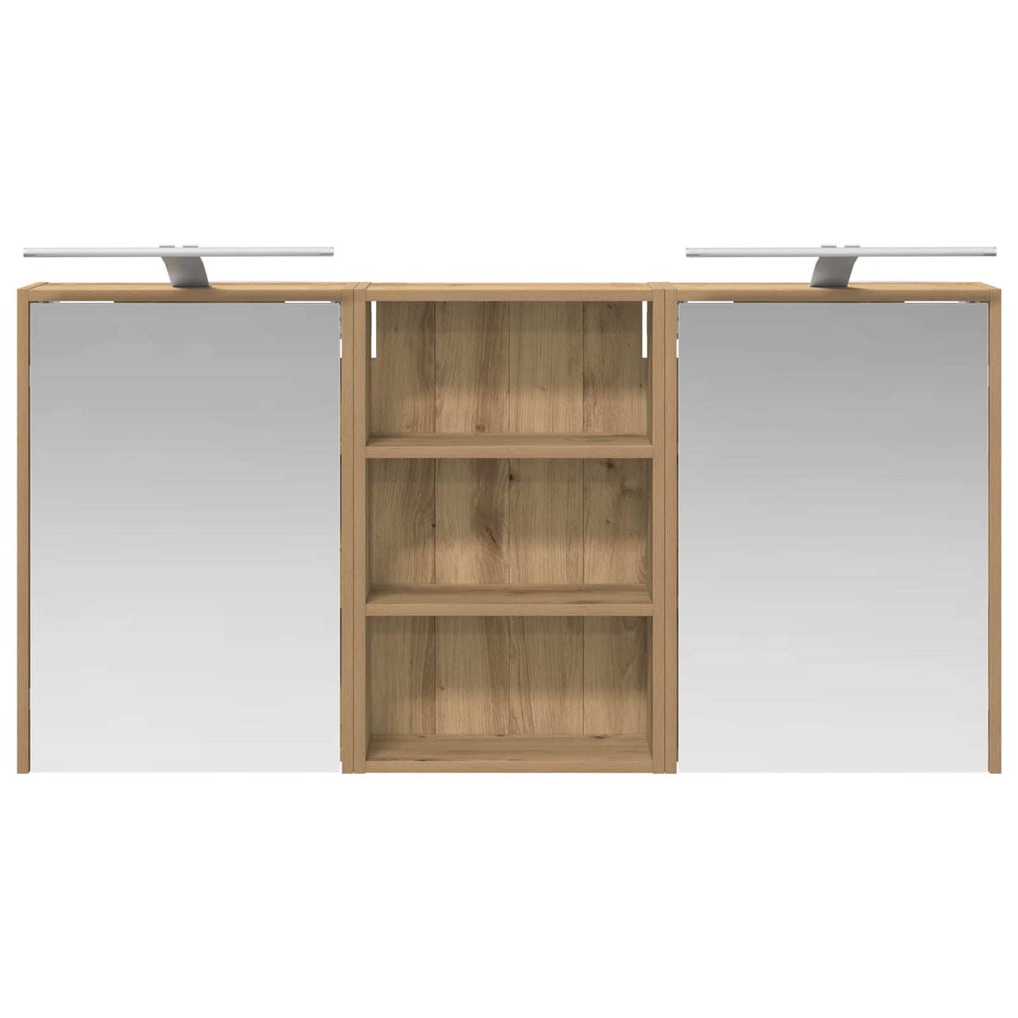 Badkamerkastenset 3 pcs 126 x 16 x 62.5 cm Bewerkt hout