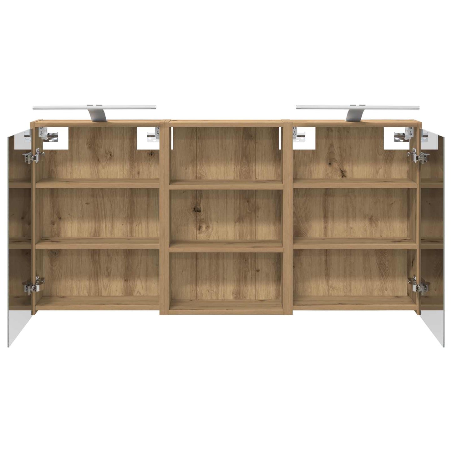 Badkamerkastenset 3 pcs 126 x 16 x 62.5 cm Bewerkt hout
