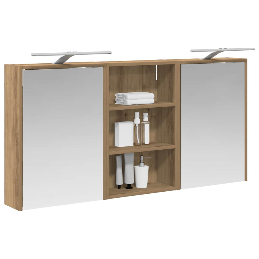 Badkamerkastenset 3 st 126 x 16 x 62.5 cm Bewerkt hout