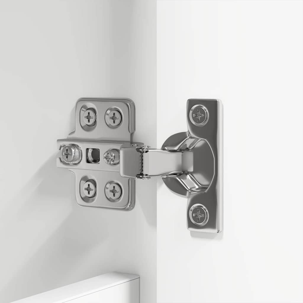 Badkamermeubelset met lade met plank 4 pcs Wit Bewerkt hout
