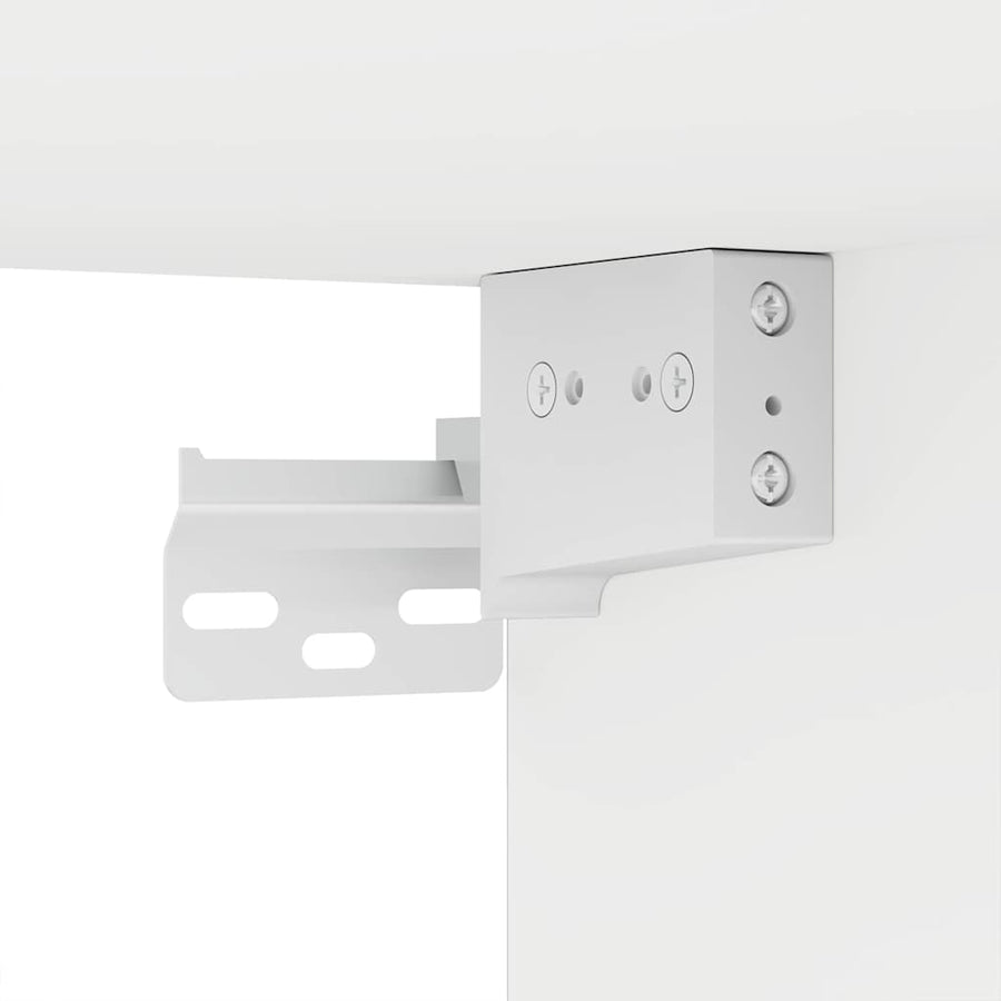 Badkamermeubelset met lade met plank 4 pcs Wit Bewerkt hout