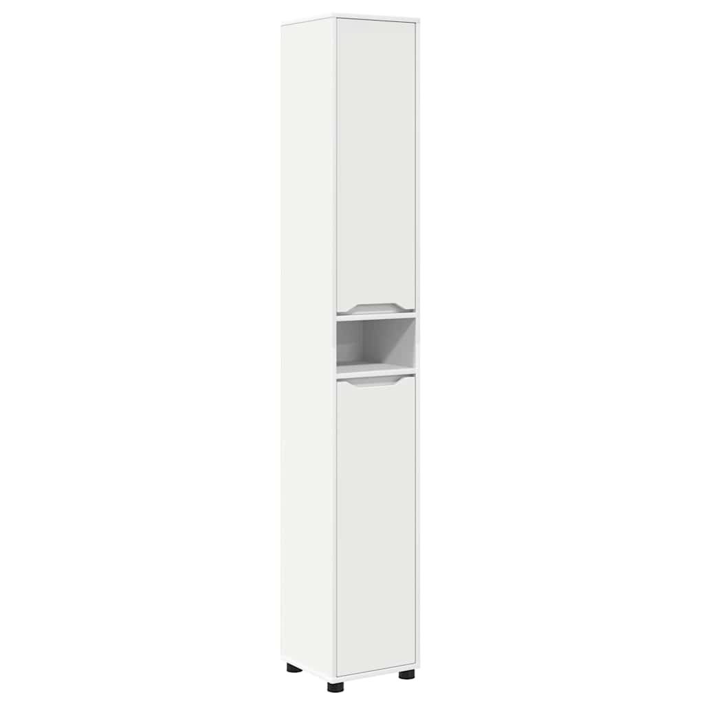 Badkamermeubelset met lade met plank 4 pcs Wit Bewerkt hout