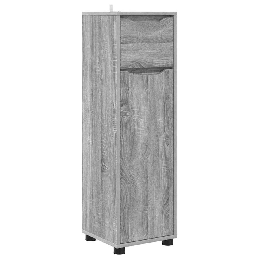 Badkamermeubelset met lade 4 pcs Grijs Sonoma Bewerkt hout