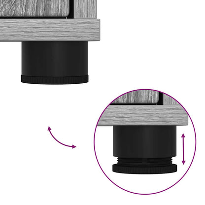 Badkamermeubelset met lade 4 pcs Grijs Sonoma Bewerkt hout