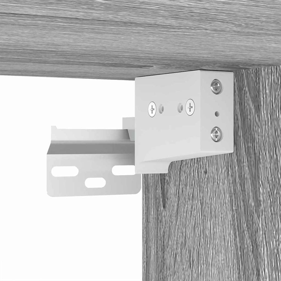 Badkamermeubelset met lade 3 pcs Grijs Sonoma Bewerkt hout