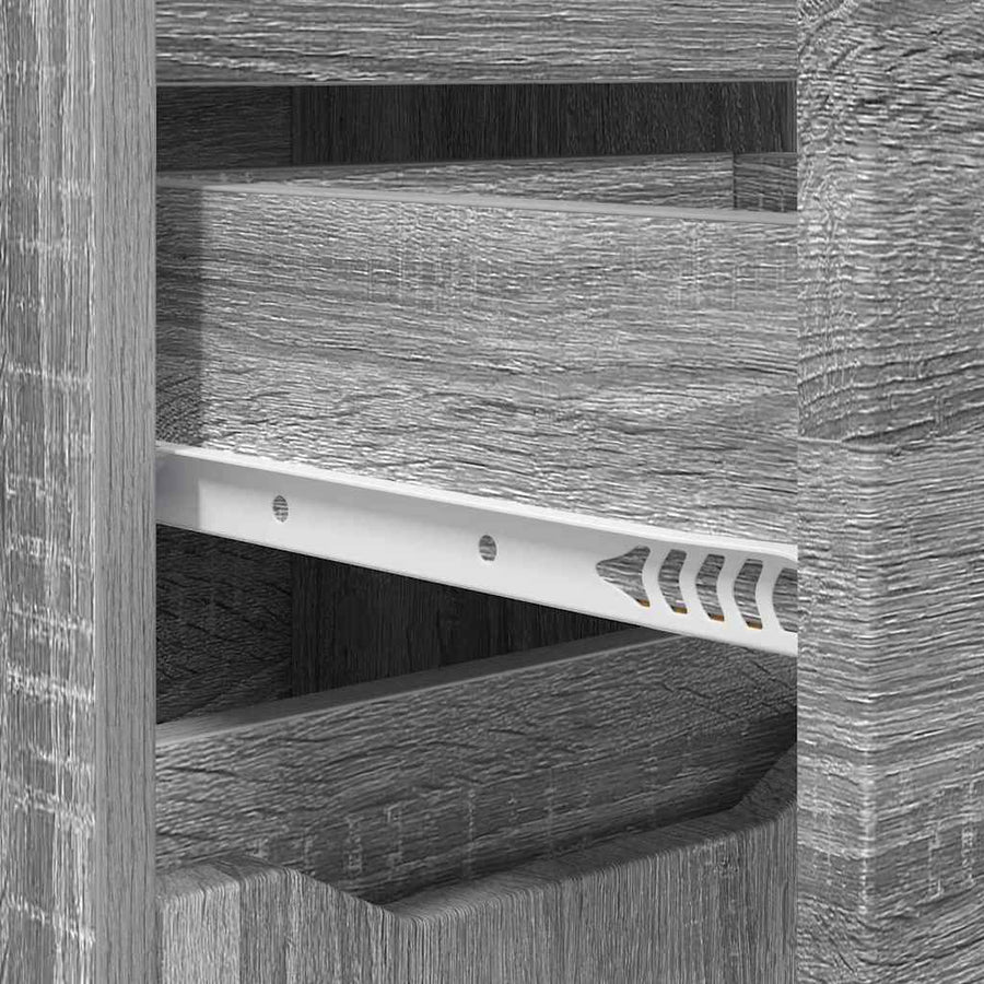 Badkamermeubelset met lade 3 pcs Grijs Sonoma Bewerkt hout