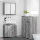 Bathroom Cabinet Set with Drawer 3 pcs Grey Sonoma Engineered Wood