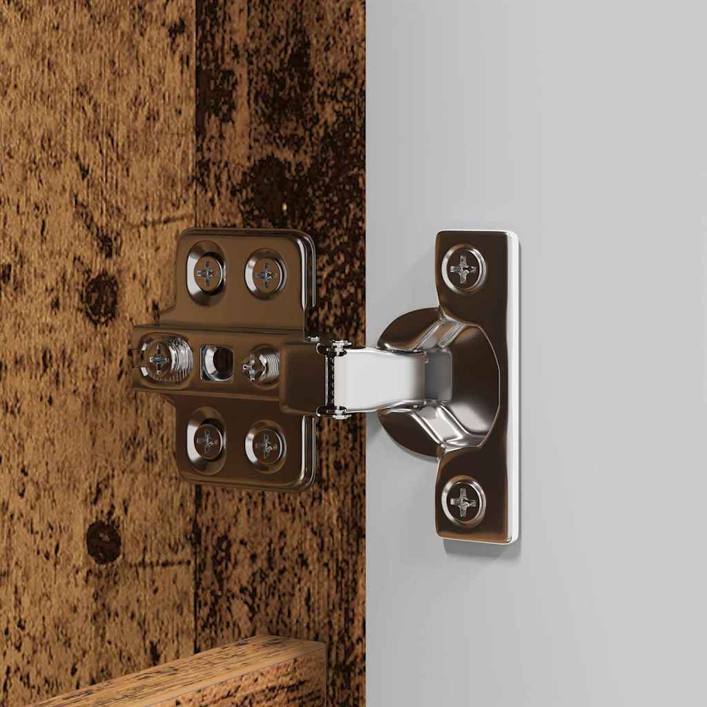 Badkamermeubelset met lade met wiel 3 pcs Oud Hout Bewerkt hout