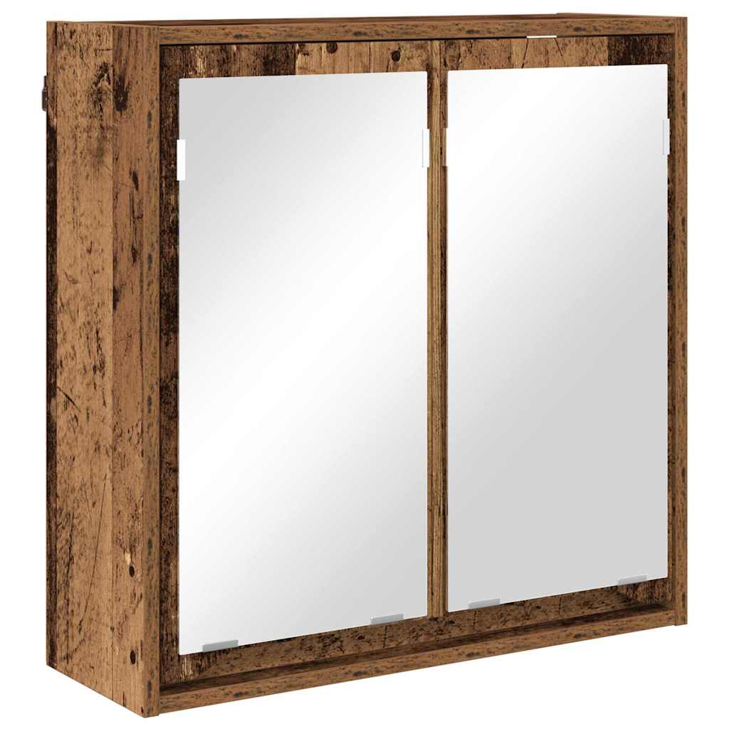 Badkamermeubelset met lade met wiel 3 pcs Oud Hout Bewerkt hout