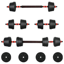 2-In-1 Halter Set Zwart En Rood 121 X 19,5 X 19,5 Cm Zwart met rood zonder kettlebell