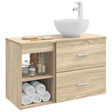 Badkamermeubelset 2 pcs Sonoma Eiken Bewerkt hout
