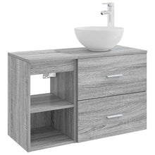 Badkamermeubelset 2 pcs Grijs Sonoma Bewerkt hout