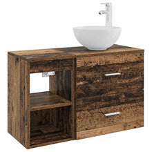 Badkamermeubelset 2 pcs Oud hout Bewerkt hout