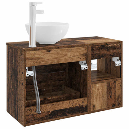 Badkamermeubelset 2 pcs Oud hout Bewerkt hout