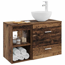 Badkamermeubelset 2 pcs Oud hout Bewerkt hout