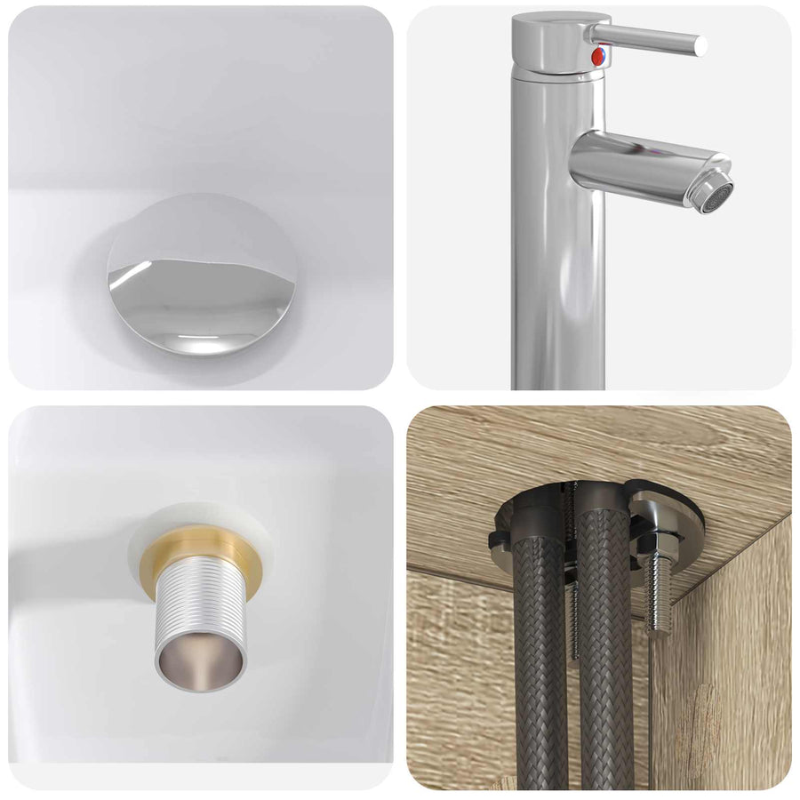 Badkamermeubelset 2 pcs Sonoma Eiken Bewerkt hout