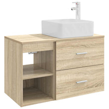 Badkamermeubelset 2 pcs Sonoma Eiken Bewerkt hout