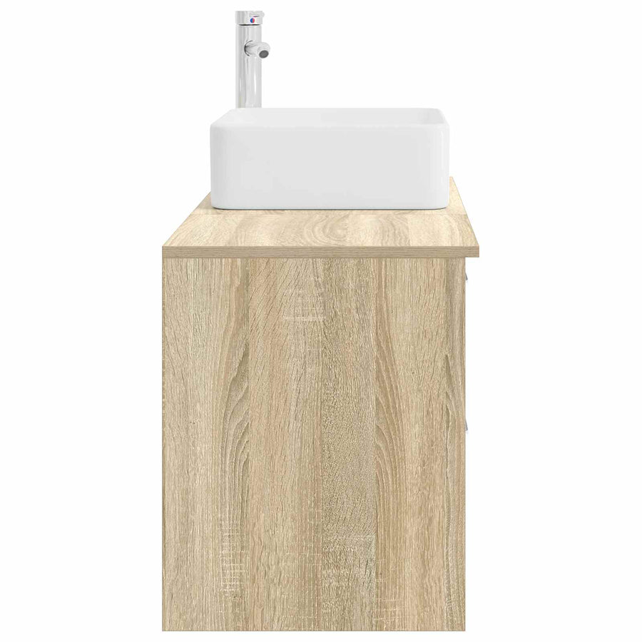Badkamermeubelset 2 pcs Sonoma Eiken Bewerkt hout