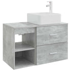 Badkamermeubelset 2-delig betongrijs engineered wood