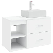 Badkamermeubelset 2 pcs Wit Bewerkt hout