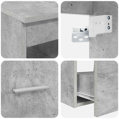 Badkamermeubelset 2 pcs Betongrijs Bewerkt hout