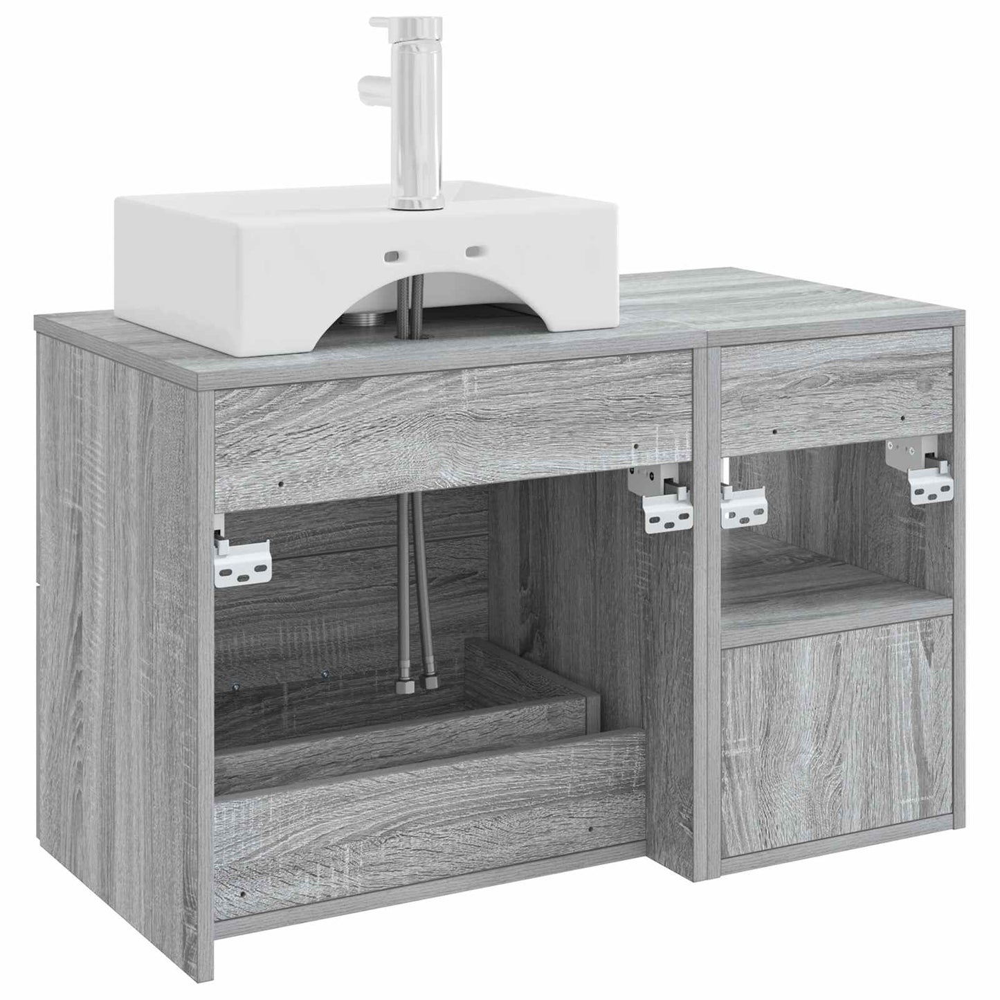 Badkamermeubelset 2 pcs Grijs Sonoma Bewerkt hout