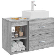 Badkamermeubelset 2 pcs Grijs Sonoma Bewerkt hout