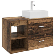 Badkamermeubelset 2 pcs Oud hout Bewerkt hout