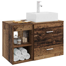 Badkamermeubelset 2 pcs Oud hout Bewerkt hout