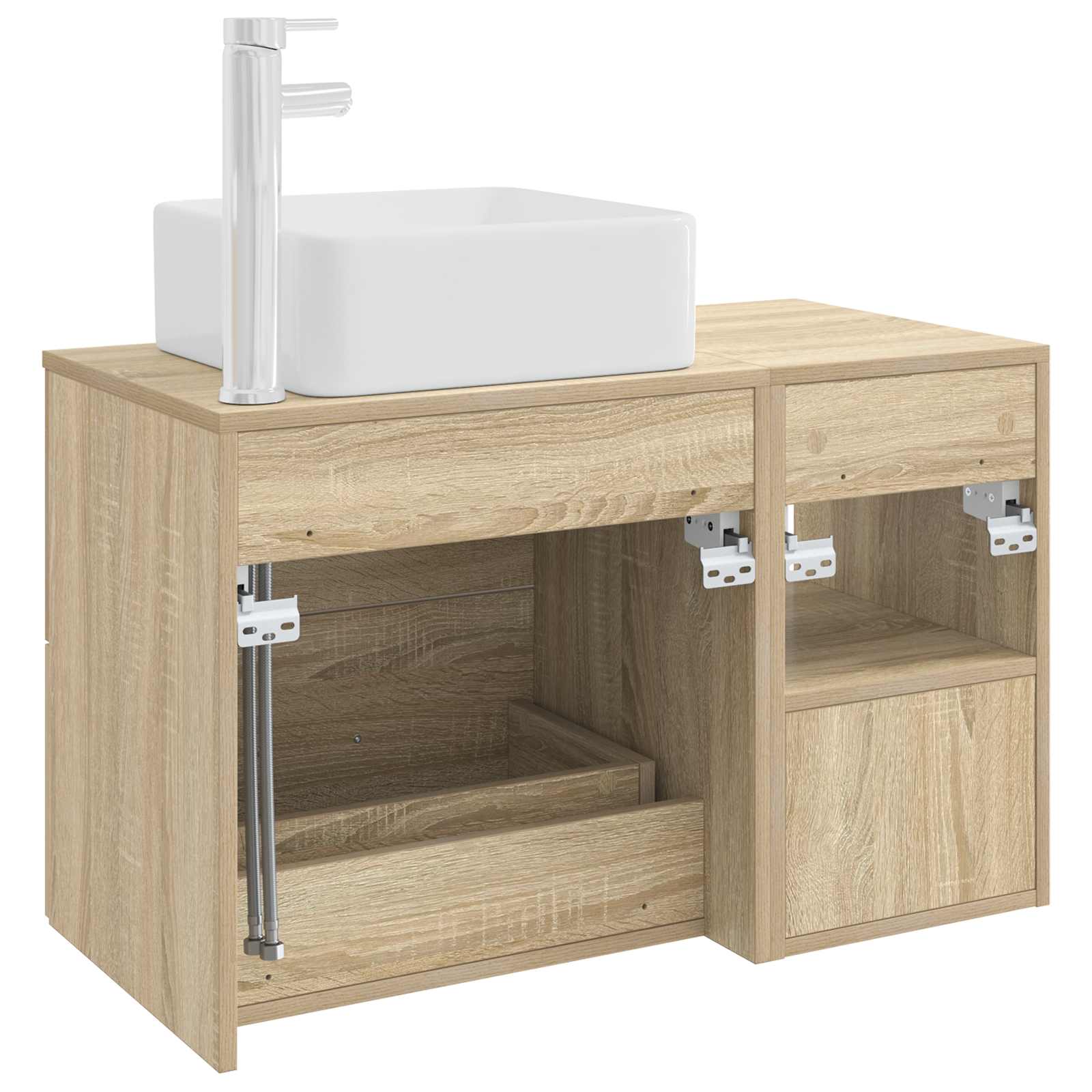 Badkamermeubelset 2 pcs Sonoma Eiken Bewerkt hout