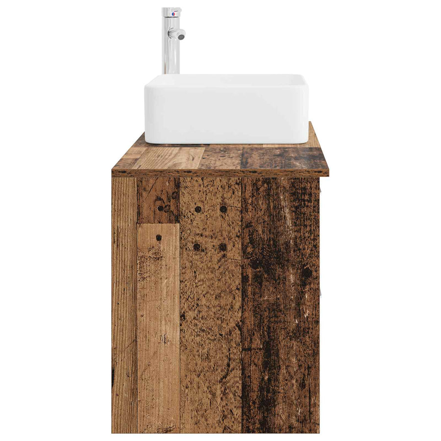 Badkamermeubelset 2 pcs Oud hout Bewerkt hout