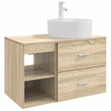 Badkamermeubelset 2 pcs Sonoma Eiken Bewerkt hout
