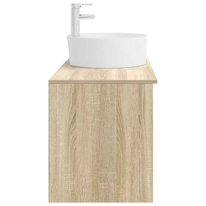 Badkamermeubelset 2 pcs Sonoma Eiken Bewerkt hout