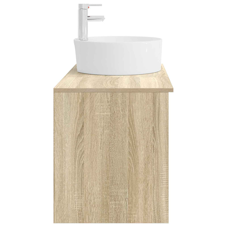 Badkamermeubelset 2 pcs Sonoma Eiken Bewerkt hout
