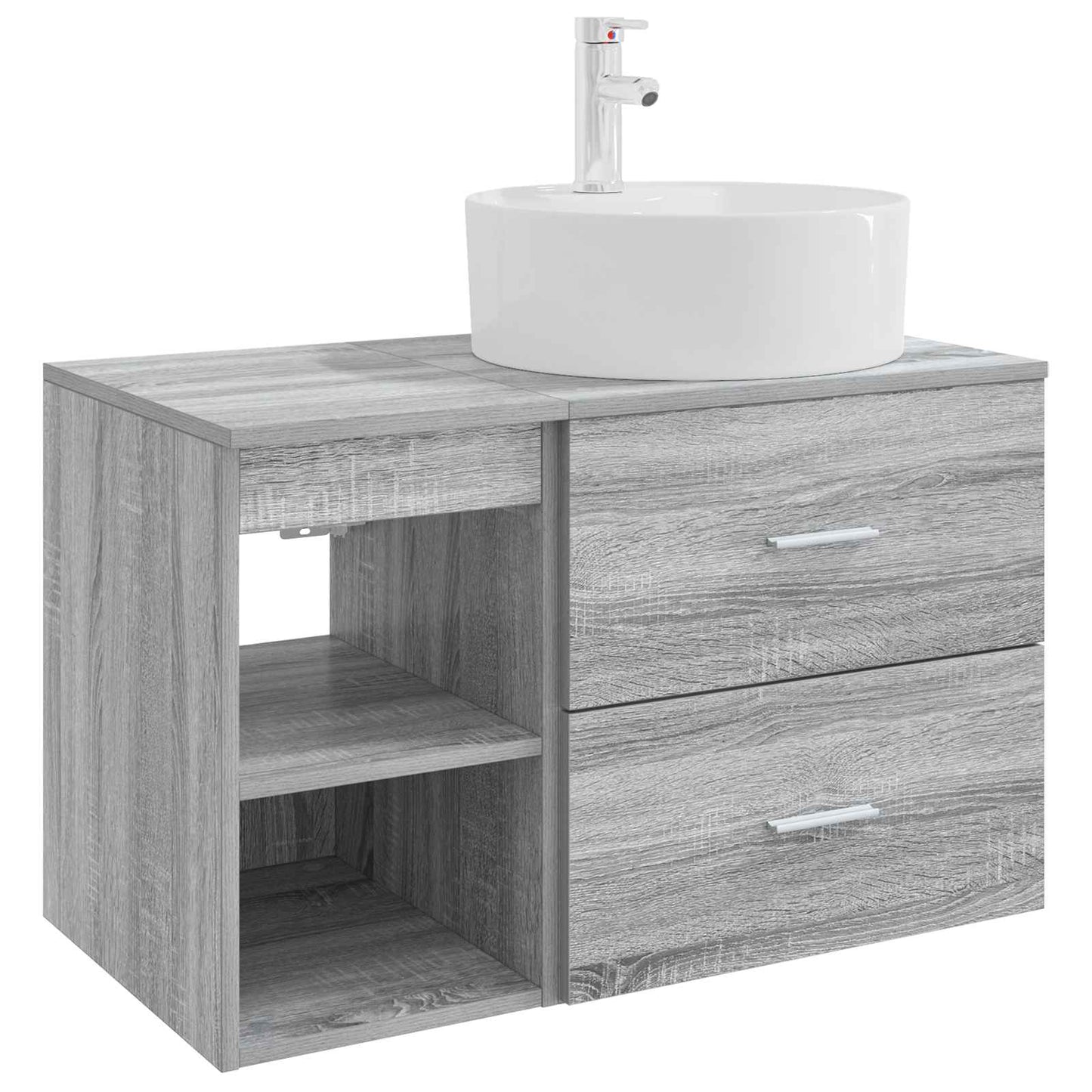 Badkamermeubelset 2 pcs Grijs Sonoma Bewerkt hout
