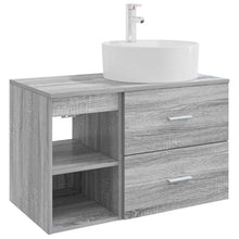 Badkamermeubelset 2 pcs Grijs Sonoma Bewerkt hout