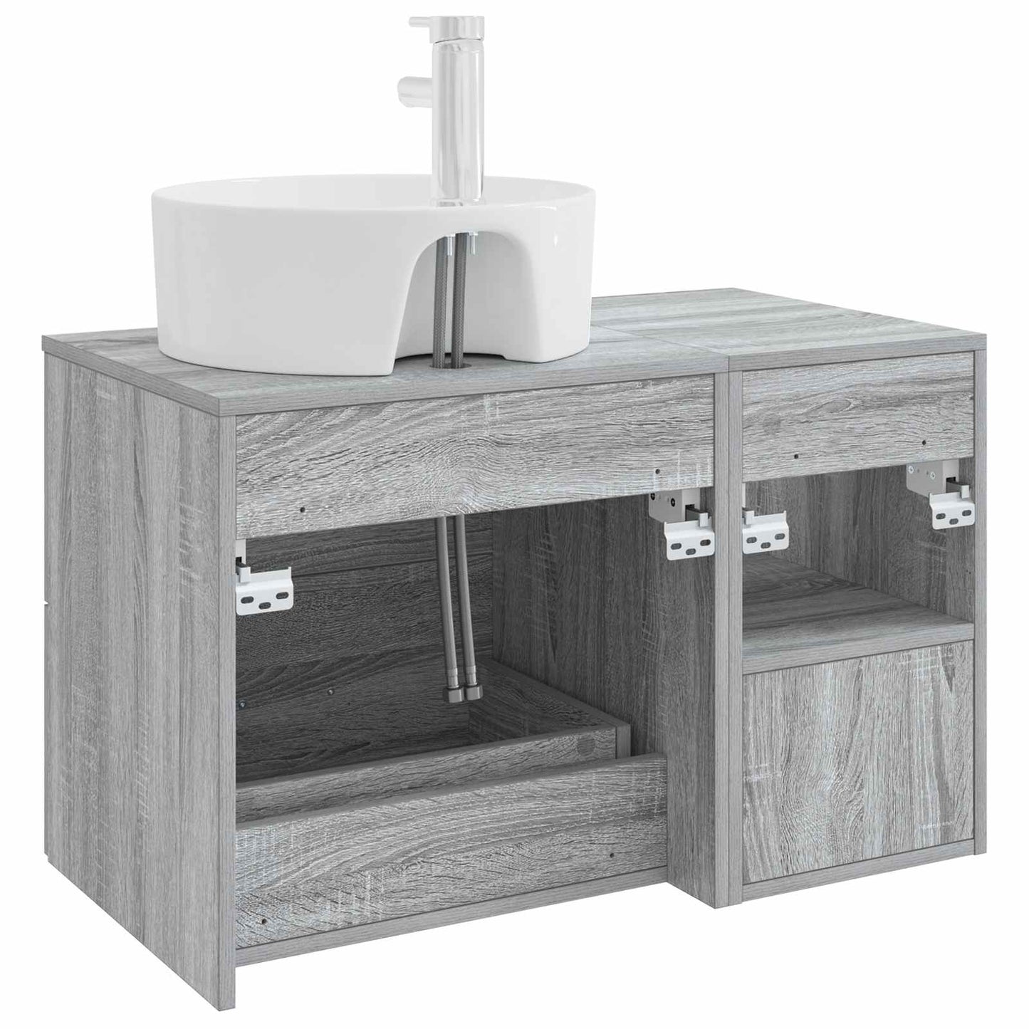 Badkamermeubelset 2 pcs Grijs Sonoma Bewerkt hout